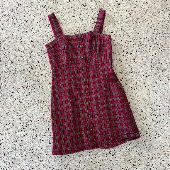 Hollister red plaid mini dress - Picture 2 of 5